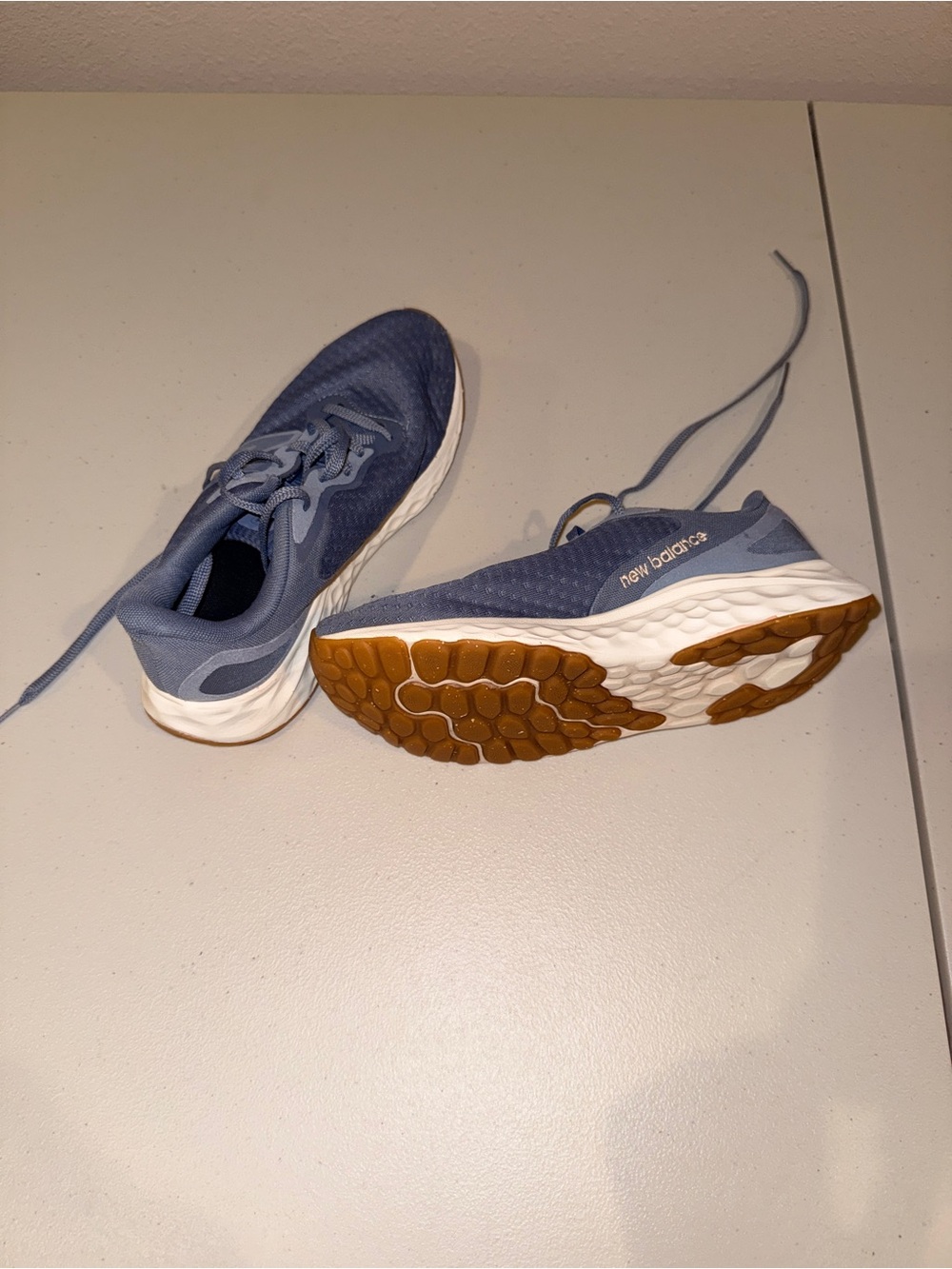 New Balance Kids Blue Mesh Athletic Sneakers
